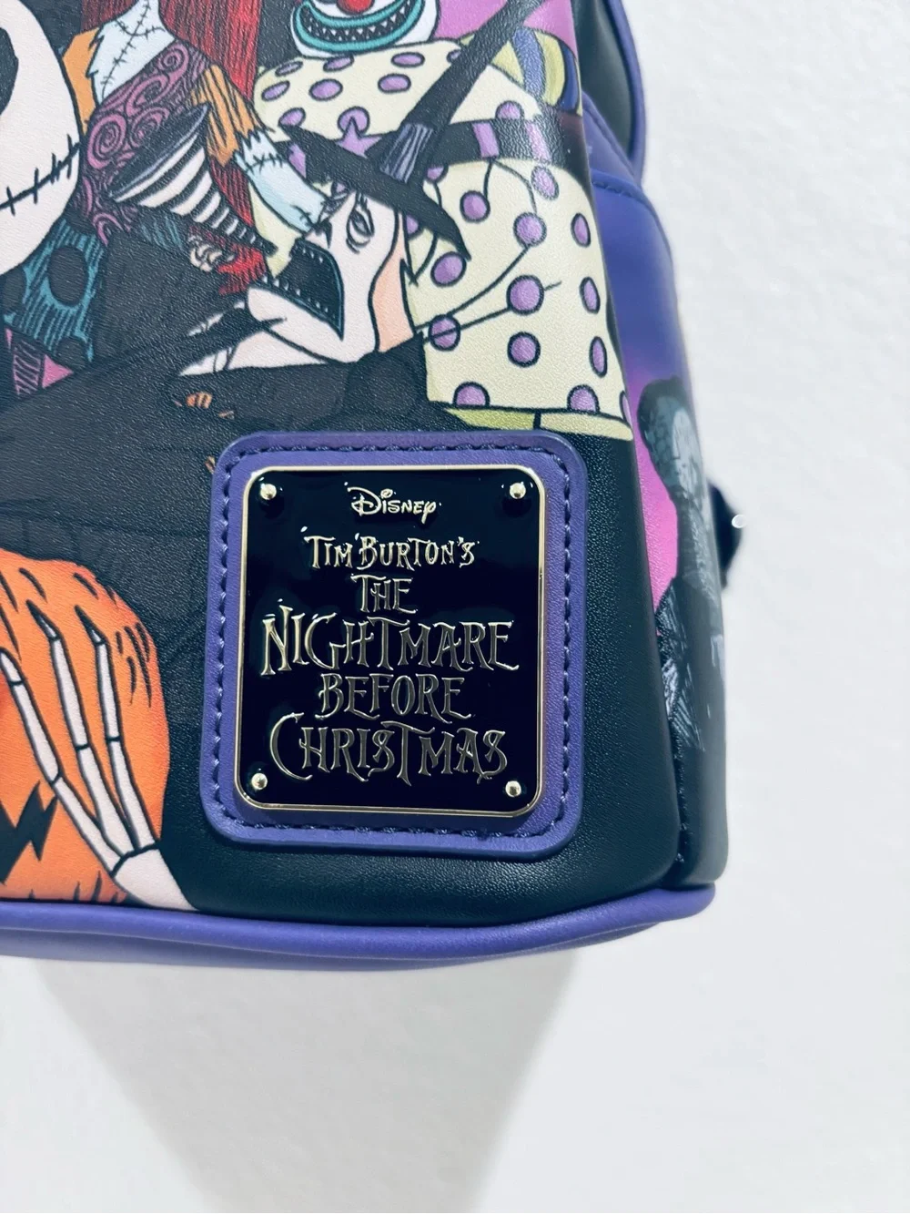 Disney The Nightmare Before Christmas Navy Purple Mini Backpack